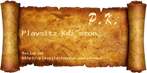 Plavsitz Kászon névjegykártya